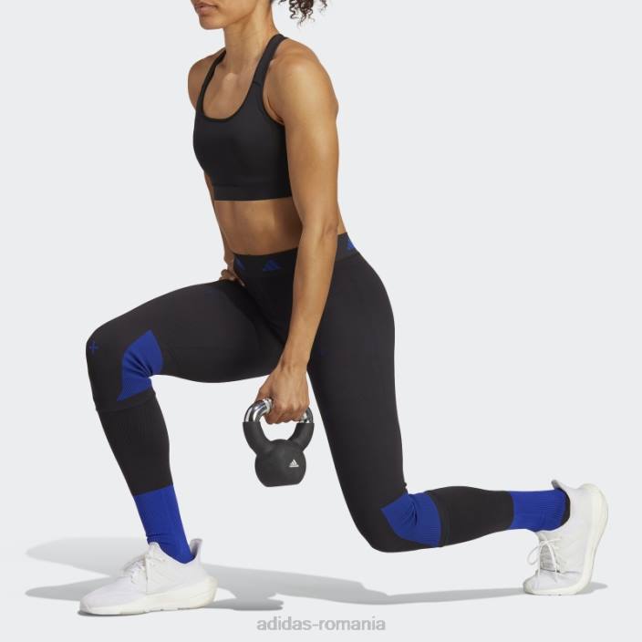 Adidas Leggings negri fără sudură techfit recharge femei negru 2JBN16831