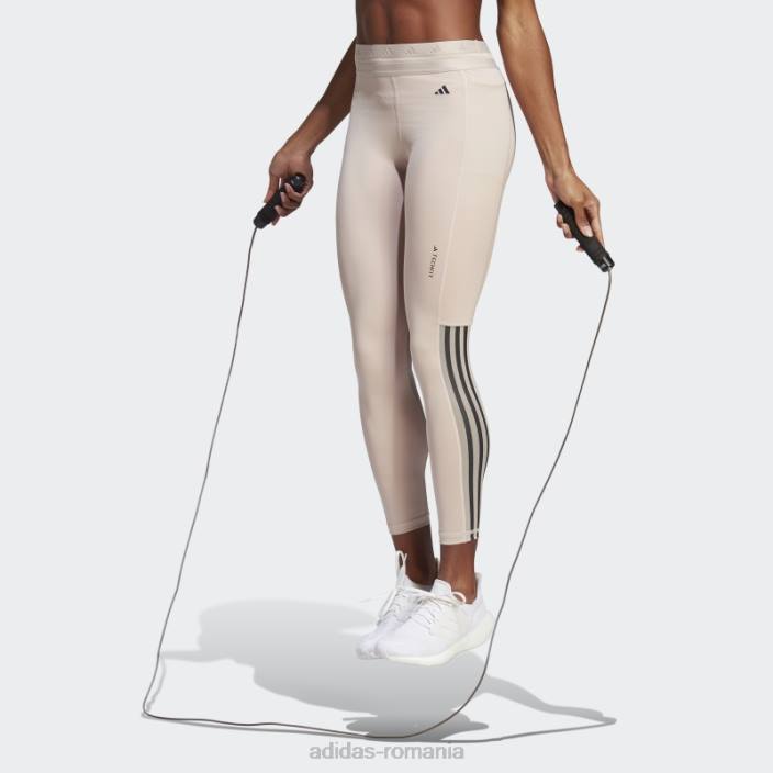 Adidas Leggings techfit hyperglam 7/8 taupe adidas femei taupe 2JBN9654