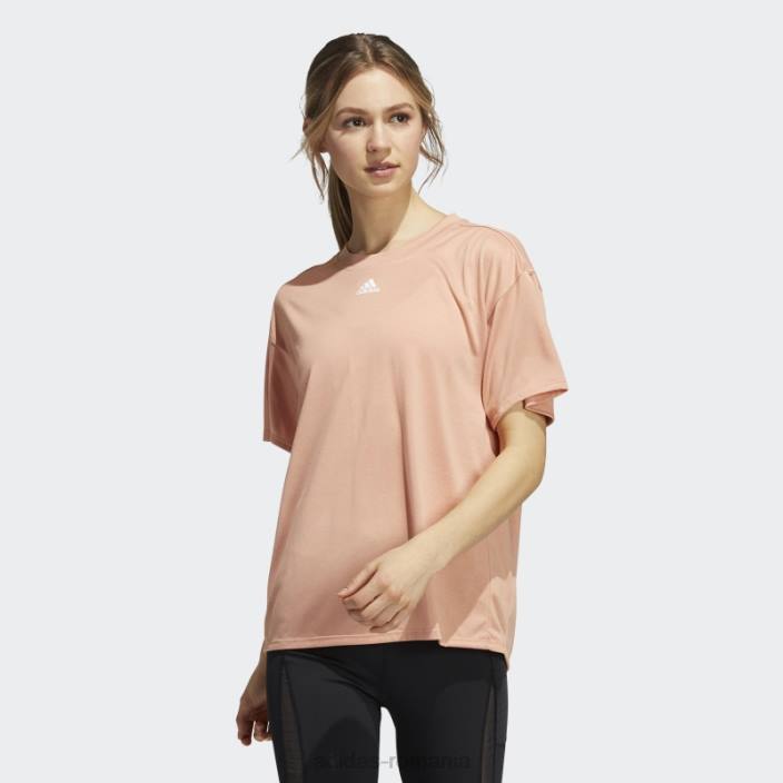 Adidas Tricou aeroready cu 3 dungi pentru antrenament pentru blush ambiental femei fard ambiental 2JBN3208