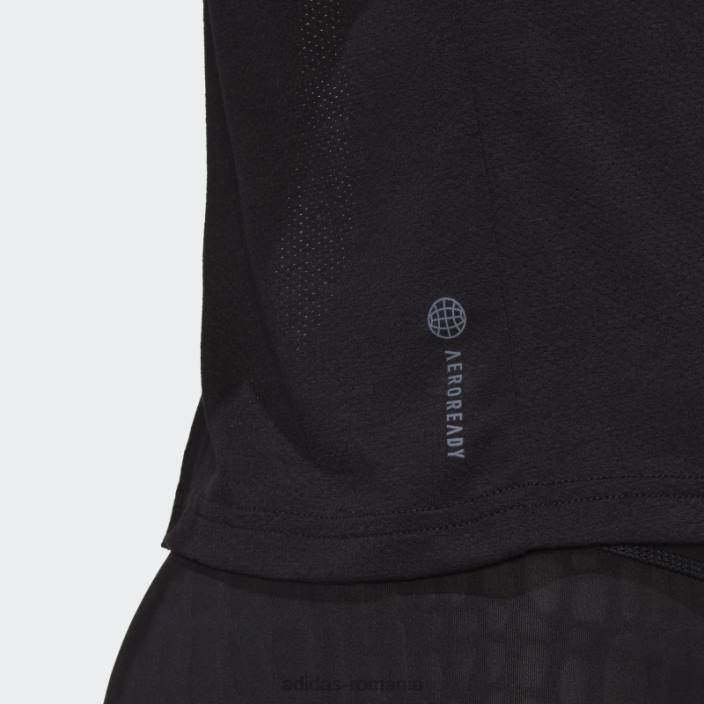 Adidas Tricou cu logo cu 3 bare cu iconițe de tren negru femei negru 2JBN9383