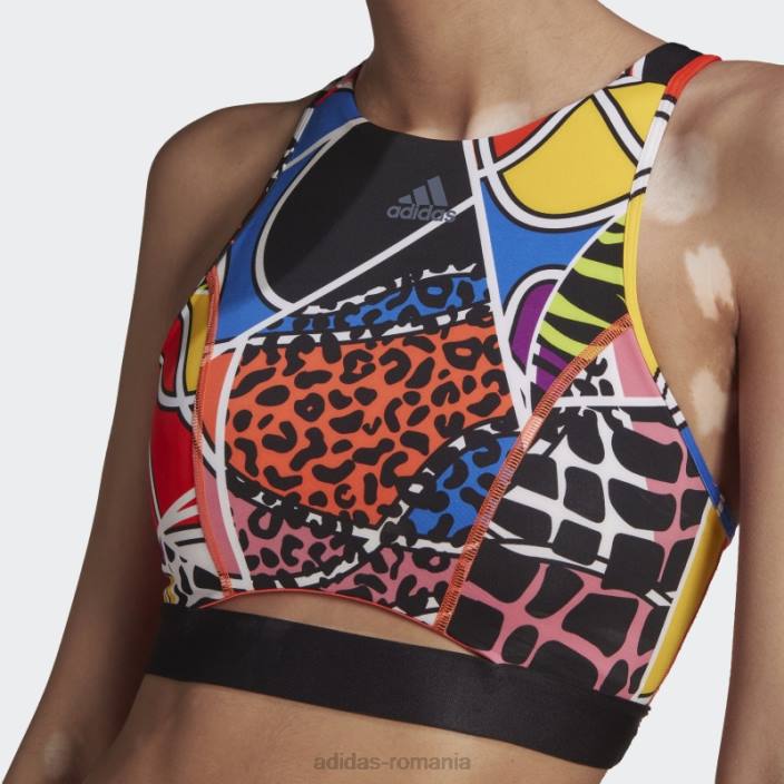 Adidas adevărat portocaliu bogat mnisi sutien mediu suport femei adevărat portocaliu/violet 2JBN2932