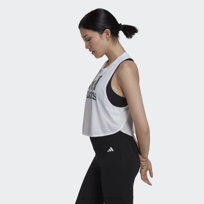 Adidas aeroready făcut pentru antrenament maiou cu flori alb femei alb 2JBN3235