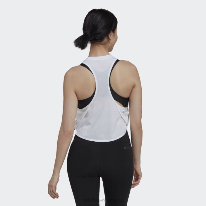 Adidas aeroready făcut pentru antrenament maiou cu flori alb femei alb 2JBN3235