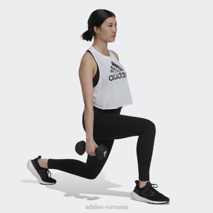 Adidas aeroready făcut pentru antrenament maiou cu flori alb femei alb 2JBN3235