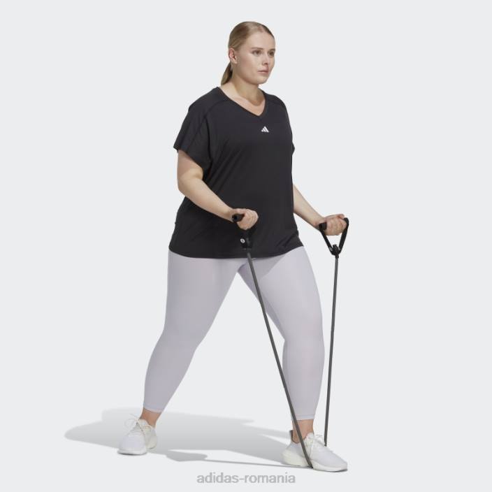 Adidas aeroready train essentials branding minim tricou cu decolteu în V (plus mărime) negru femei negru 2JBN9830