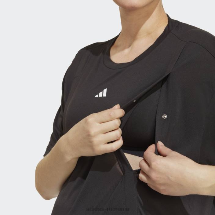 Adidas aeroready train essentials tricou pentru alaptare (maternitate) alb moda femei alb negru 2JBN9518