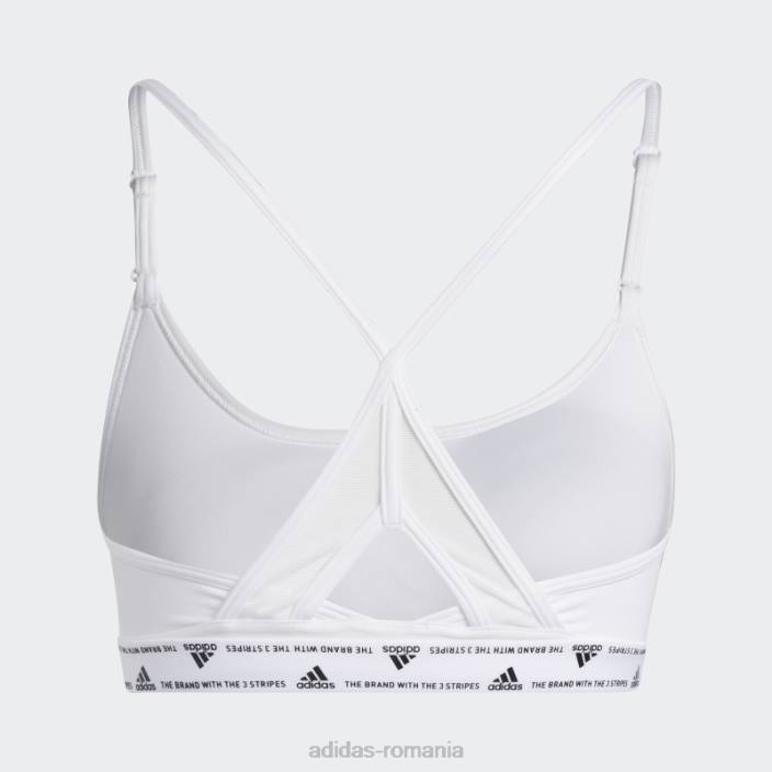 Adidas alb aeroreact antrenament light-support 3-benzi sutien fashion femei alb negru 2JBN2858
