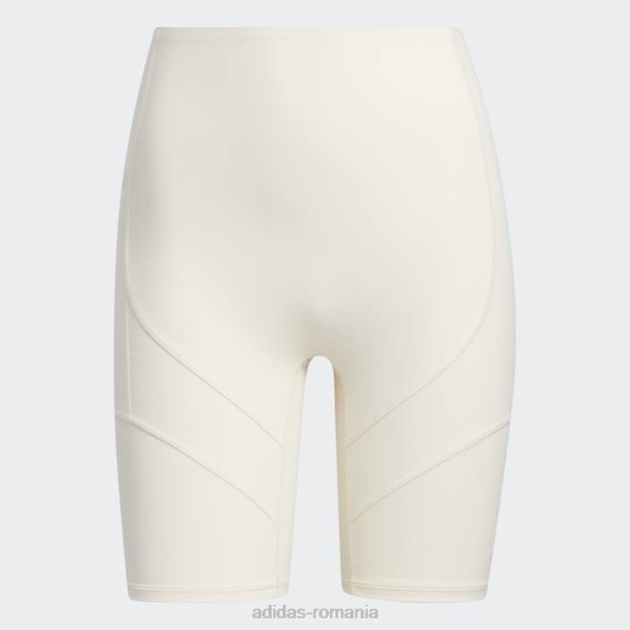 Adidas alb yoga 4 elemente studio buzunar colanti scurti fierbinti femei alb 2JBN10489