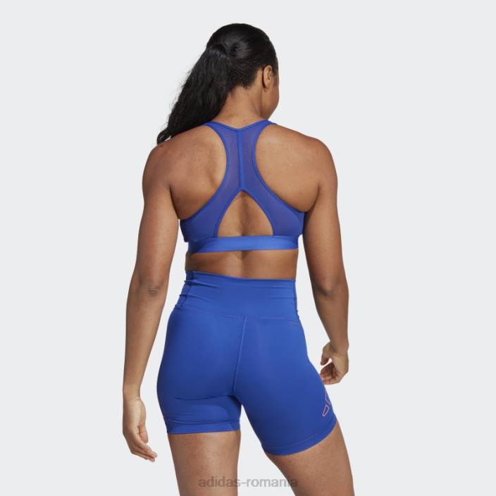 Adidas albastru powerreact hyperbright sutien mediu sutien fashion femei albastru 2JBN2223
