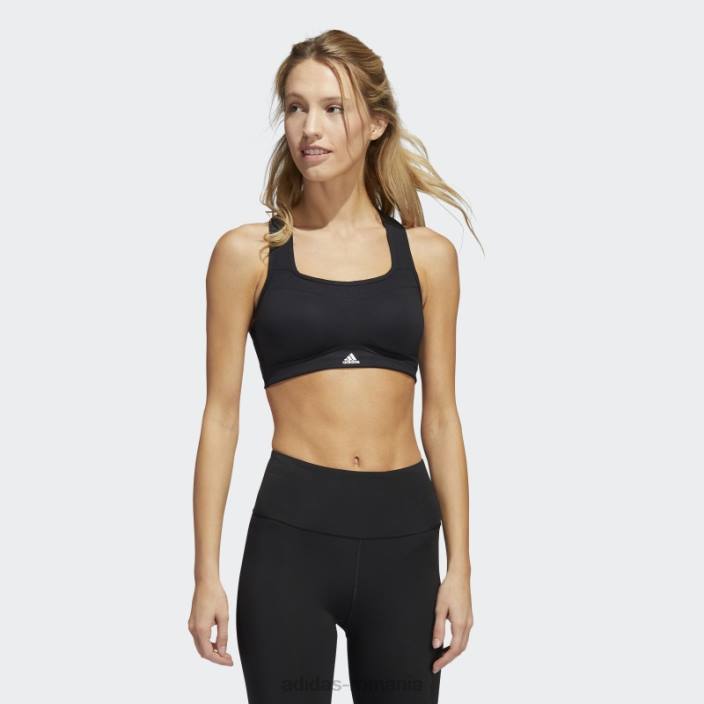 Adidas black hot tlrd impact training sutien de înaltă susținere femei alb negru 2JBN2525