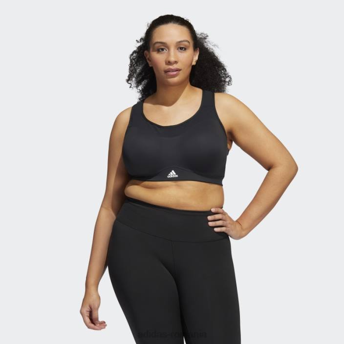 Adidas black tlrd impact training sutien de sustinere inalta (plus size) moda femei alb negru 2JBN9849