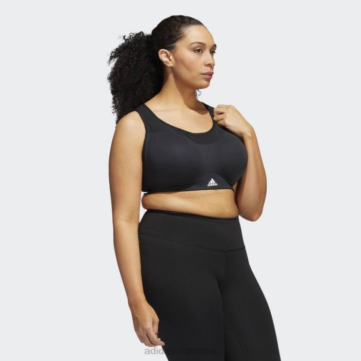 Adidas black tlrd impact training sutien de sustinere inalta (plus size) moda femei alb negru 2JBN9849