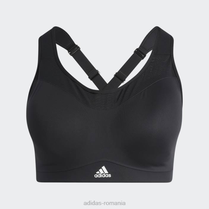 Adidas black tlrd impact training sutien de sustinere inalta (plus size) moda femei alb negru 2JBN9849