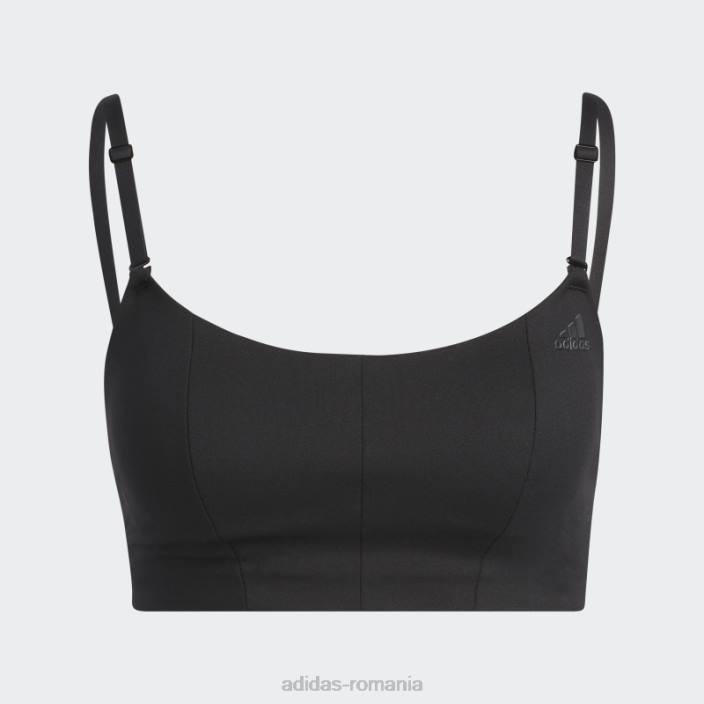 Adidas black yoga studio light-support sutien fashion femei negru 2JBN2224