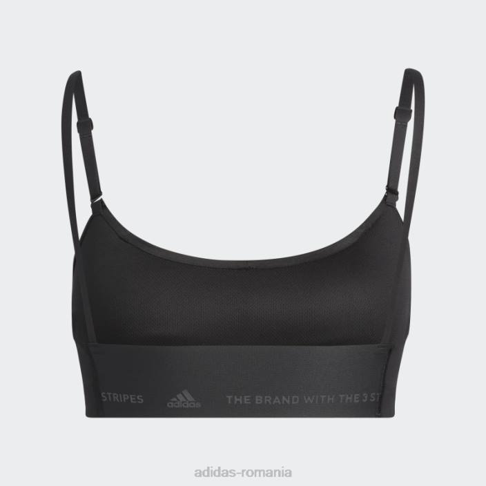 Adidas black yoga studio light-support sutien fashion femei negru 2JBN2224