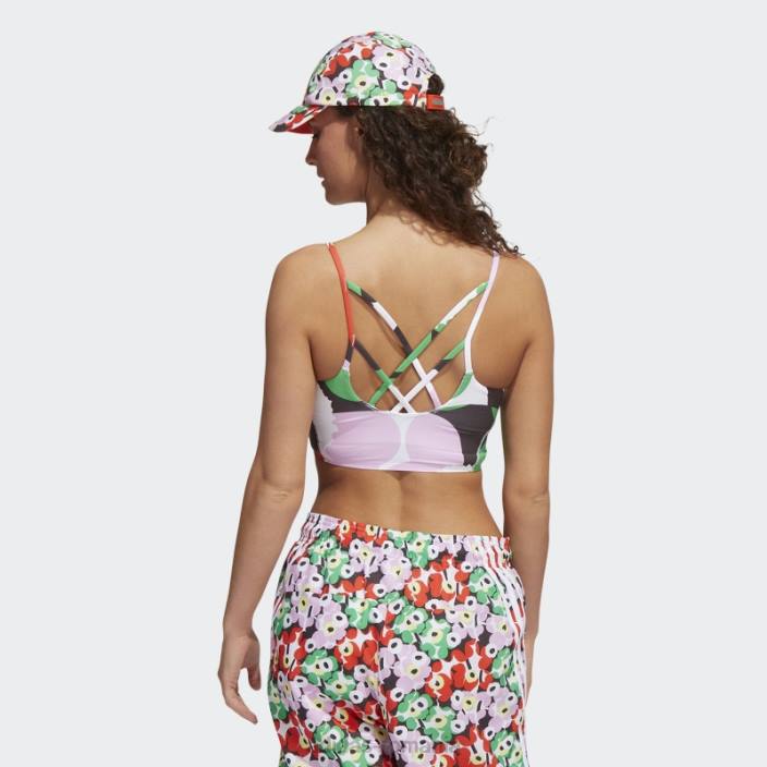 Adidas blaze orange x marimekko sutien light-support hot femei portocaliu aprins/urmă maro 2JBN2702