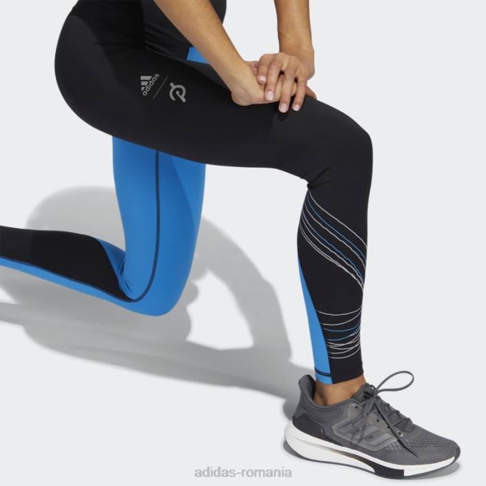 Adidas capabil de măreție colanți 7/8 negri femei negru/albastru 2JBN10562
