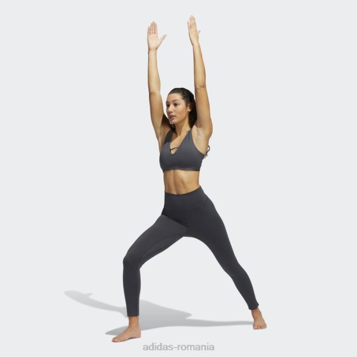 Adidas carbon yoga luxe studio 7/8 jambiere fashion femei carbon 2JBN9295