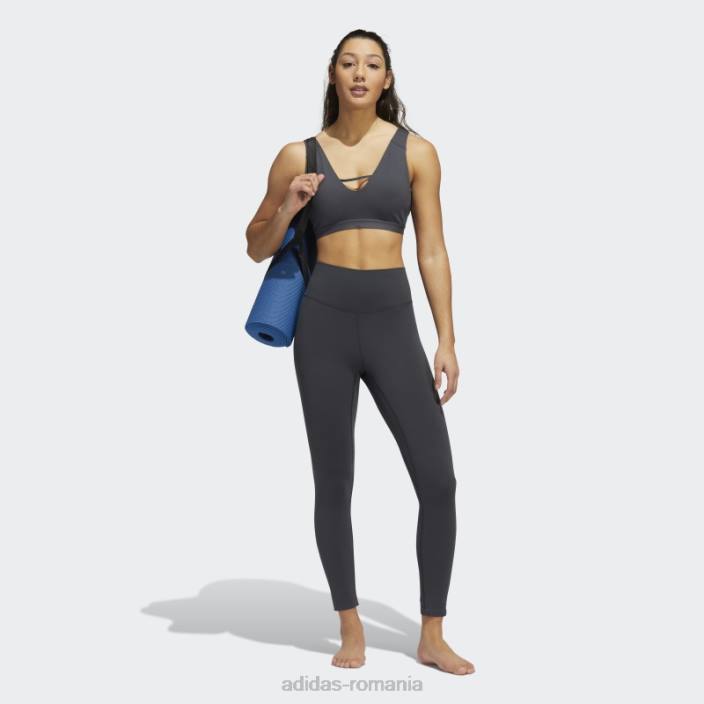 Adidas carbon yoga luxe studio 7/8 jambiere fashion femei carbon 2JBN9295