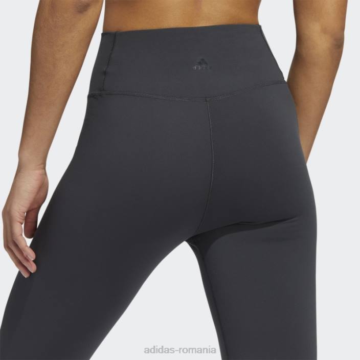 Adidas carbon yoga luxe studio 7/8 jambiere fashion femei carbon 2JBN9295