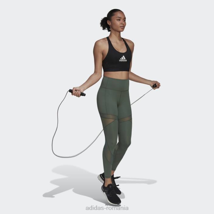 Adidas circuit cu talie înaltă 7/8 mesh jambiere hot green oxide femei oxid verde 2JBN10603