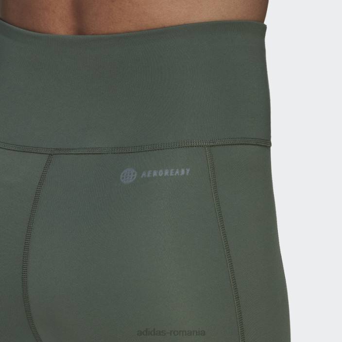 Adidas circuit cu talie înaltă 7/8 mesh jambiere hot green oxide femei oxid verde 2JBN10603