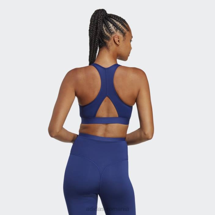 Adidas club sportiv sutien mediu susținere albastru victorie femei albastru victorie 2JBN17072