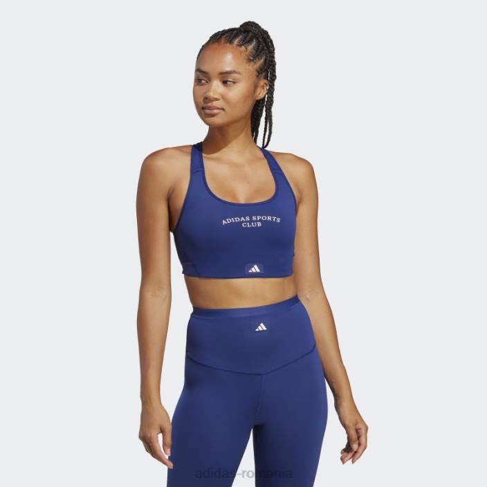 Adidas club sportiv sutien mediu susținere albastru victorie femei albastru victorie 2JBN2251