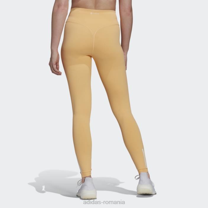 Adidas colanți cu talie înaltă de antrenament hyperglam aeroready chihlimbar femei chihlimbar 2JBN3157