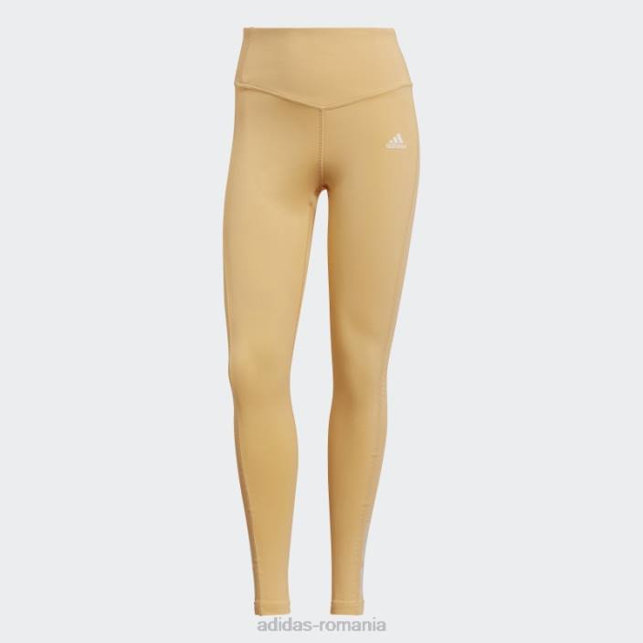 Adidas colanți cu talie înaltă de antrenament hyperglam aeroready chihlimbar femei chihlimbar 2JBN3157