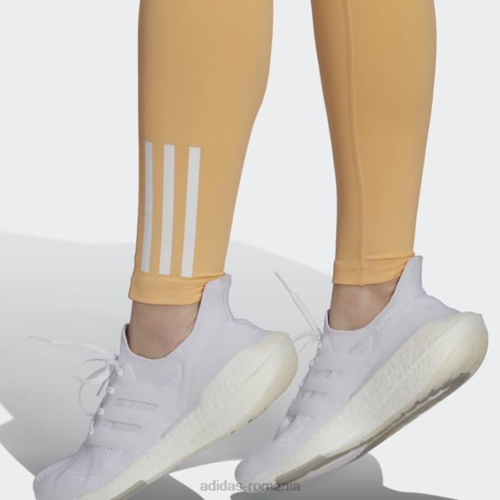 Adidas colanți cu talie înaltă de antrenament hyperglam aeroready chihlimbar femei chihlimbar 2JBN3157