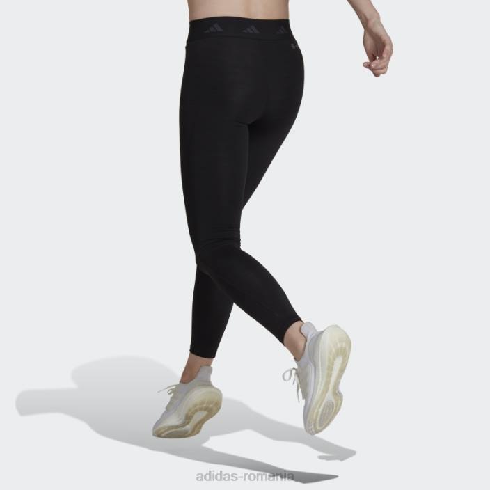 Adidas colanți negri melange techfit periați pe toată lungimea femei melange negru 2JBN17542