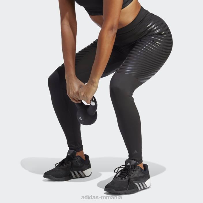 Adidas colanți negri techfit control pe lungime femei negru 2JBN9587
