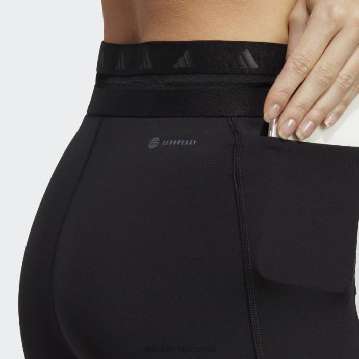 Adidas colanți negri techfit hyperglam de 5 inci femei negru 2JBN16547