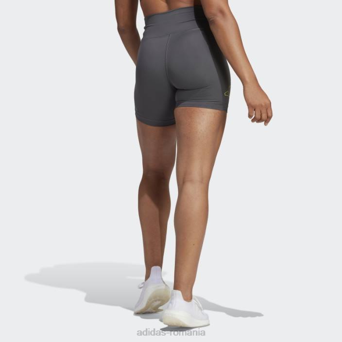 Adidas colanți scurți adidas, gri optime hyperbright training cu talie înaltă femei gri 2JBN9621
