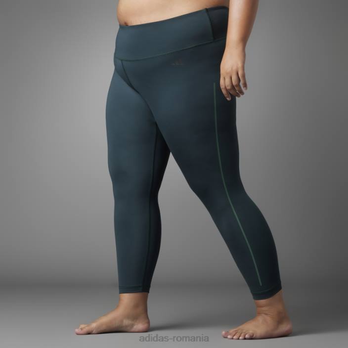 Adidas colanți verzi authentic balance yoga 7/8 (plus mărime) femei verde 2JBN10774