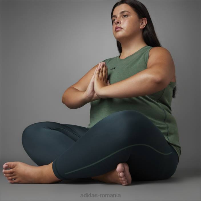Adidas colanți verzi authentic balance yoga 7/8 (plus mărime) femei verde 2JBN10774