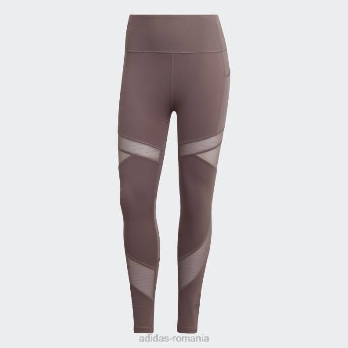 Adidas colanți violet circuit cu talie înaltă 7/8 plasă femei Violet 2JBN10443