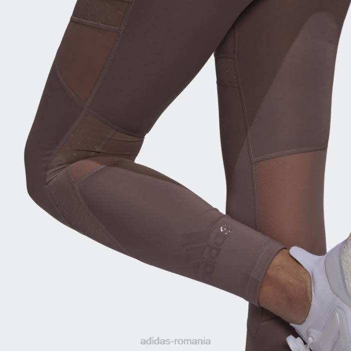 Adidas colanți violet circuit cu talie înaltă 7/8 plasă femei Violet 2JBN10443