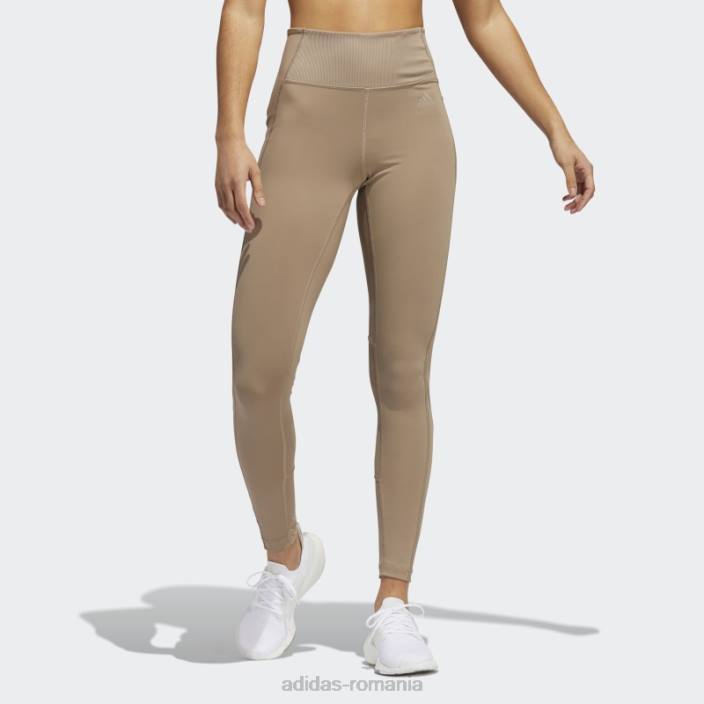 Adidas colanti de antrenament hyperglam maro cretos femei maro cretos 2JBN3007