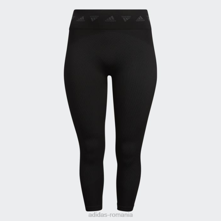 Adidas colanti negri aeroknit antrenament 7/8 (plus marime) adidas femei gri inchis 2JBN10509