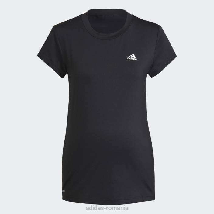Adidas conceput pentru a muta colorblock sport tricou (maternitate) moda albă femei alb negru 2JBN10405
