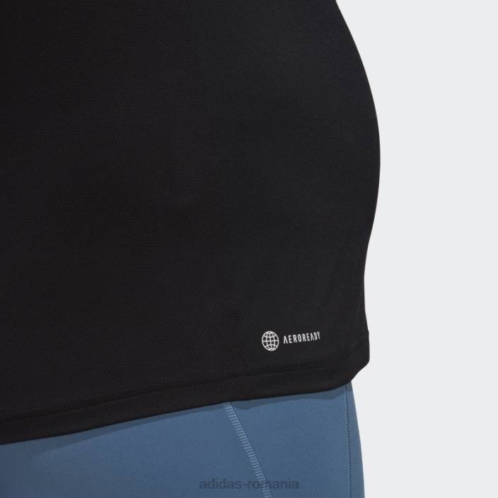 Adidas conceput pentru a muta colorblock sport tricou (maternitate) moda albă femei alb negru 2JBN10405
