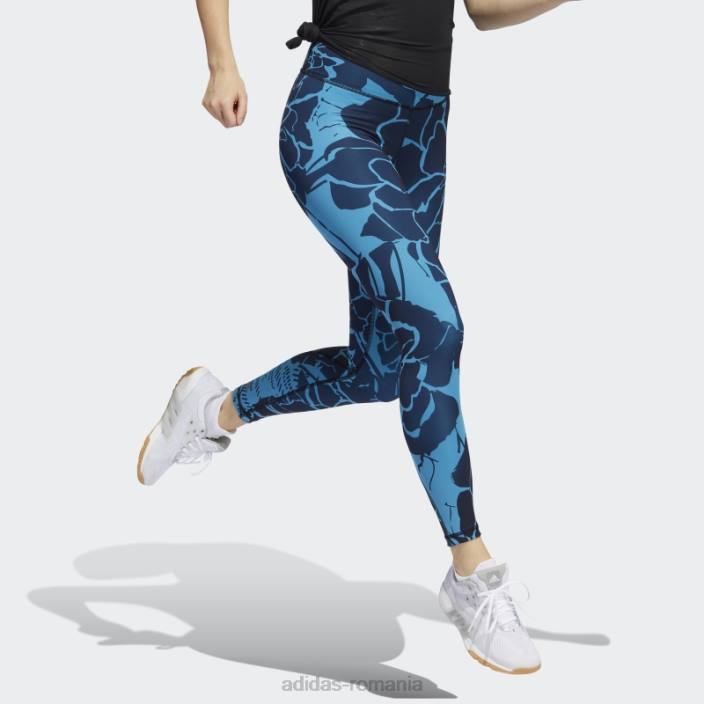 Adidas craft blue optime superher training 7/8 jambiere adidas femei craft blue 2JBN10563