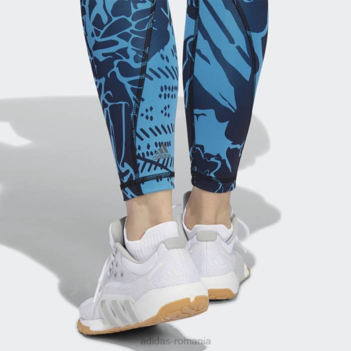 Adidas craft blue optime superher training 7/8 jambiere adidas femei craft blue 2JBN10563