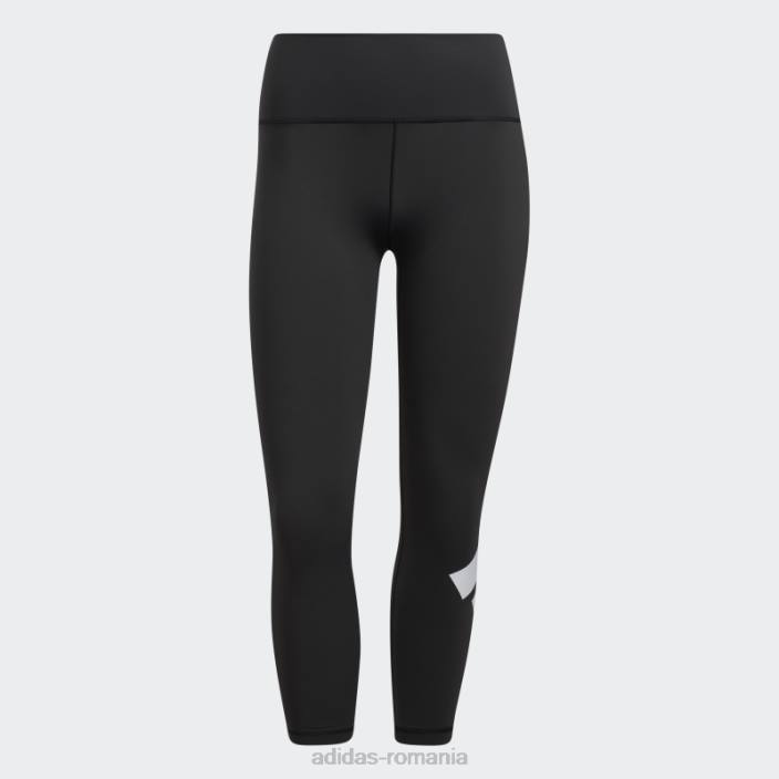 Adidas crezi acest logo 2.0 colanti 7/8 negri femei alb negru 2JBN2995