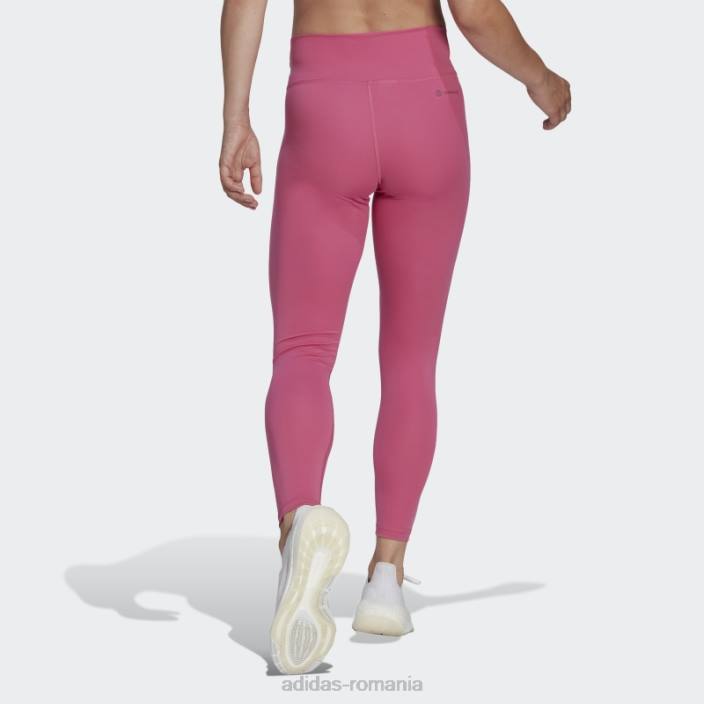 Adidas esențiale pentru antrenament jambiere 7/8 cu talie înaltă fucsia femei fucsie 2JBN9763