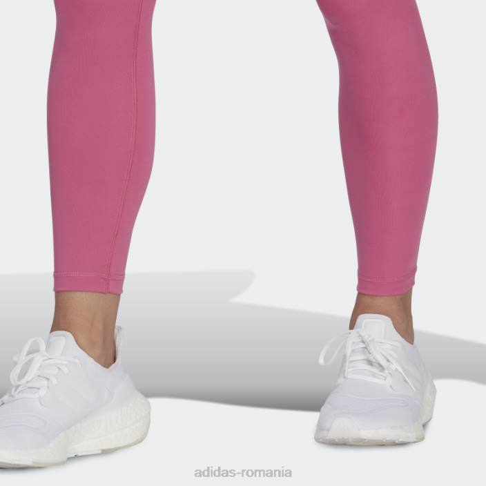 Adidas esențiale pentru antrenament jambiere 7/8 cu talie înaltă fucsia femei fucsie 2JBN9763
