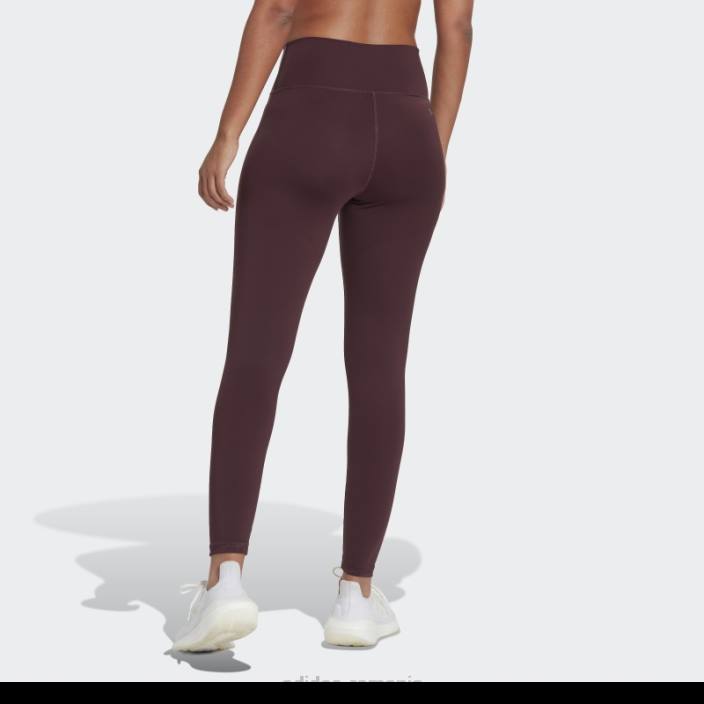 Adidas esențiale pentru antrenament jambiere 7/8 cu talie înaltă maro femei maro 2JBN8983