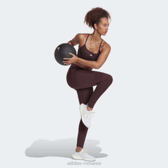 Adidas esențiale pentru antrenament jambiere 7/8 cu talie înaltă maro femei maro 2JBN8983